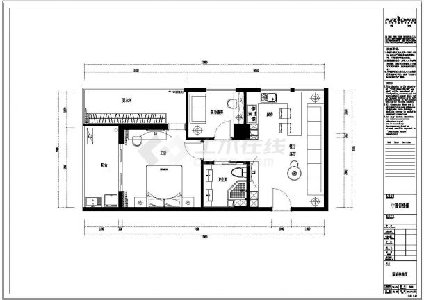 某地欧式风格样板房设计cad施工图-图一