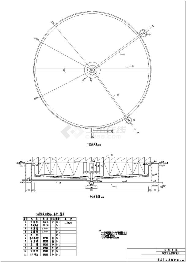某城市污水处理厂设计全套施工图纸-图一