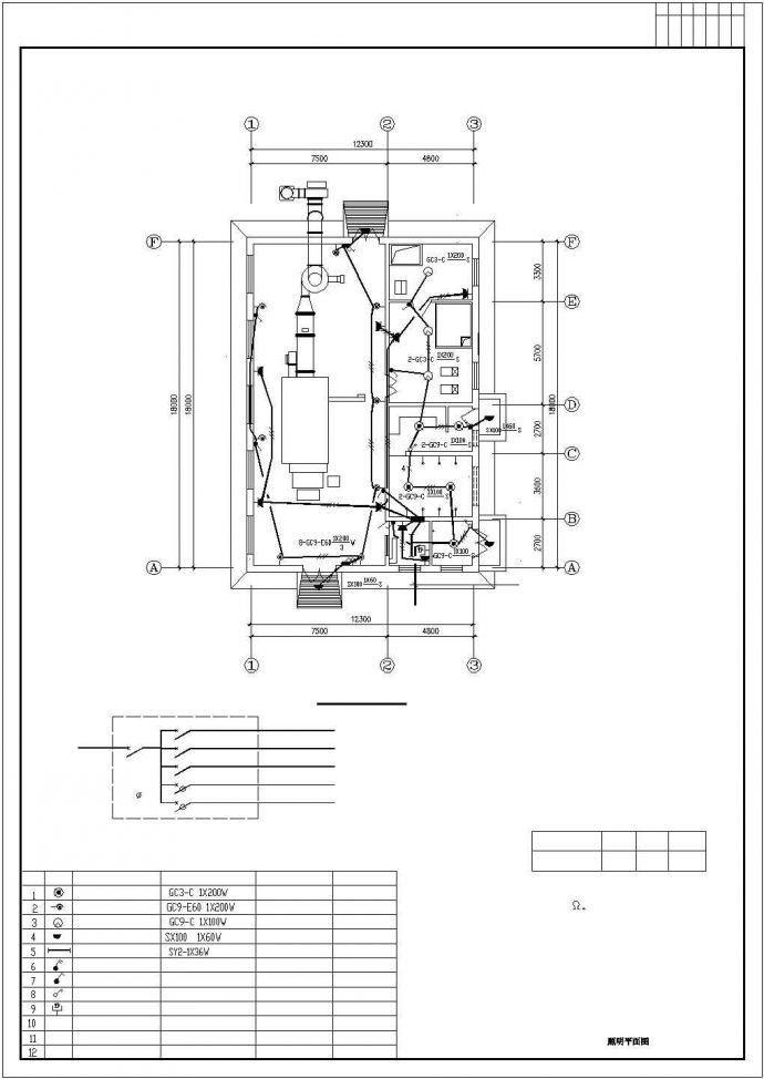 某厂锅炉房电气施工设计图_图1