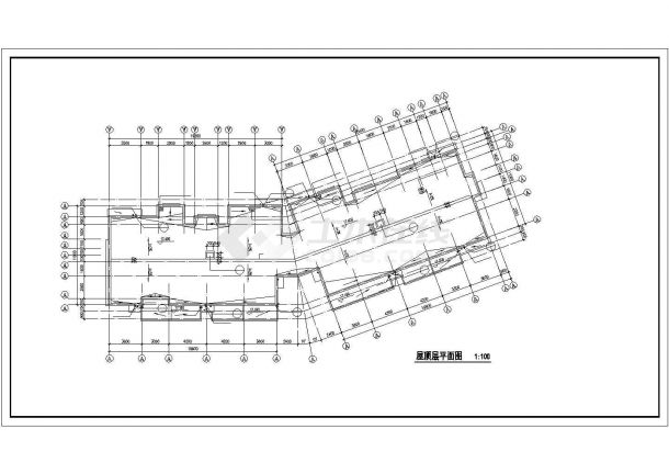 咸阳市春福里小区2650平米6层砖混结构住宅楼全套建筑设计CAD图纸-图一
