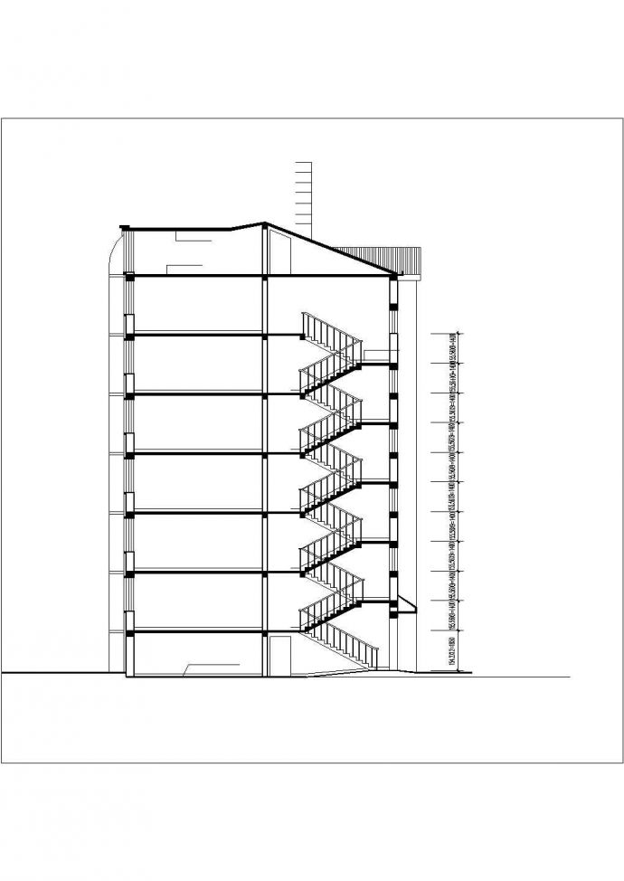 兰州市某小区6870平米6层砖混结构住宅楼建筑设计CAD图纸（含地下室）_图1