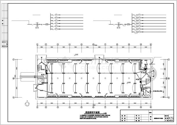 3层2358㎡服装厂电气施工设计图-图一