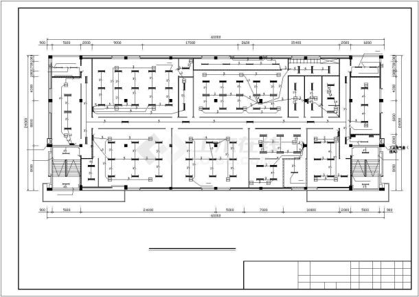 某大型公司三层首饰厂电气施工规划图-图一