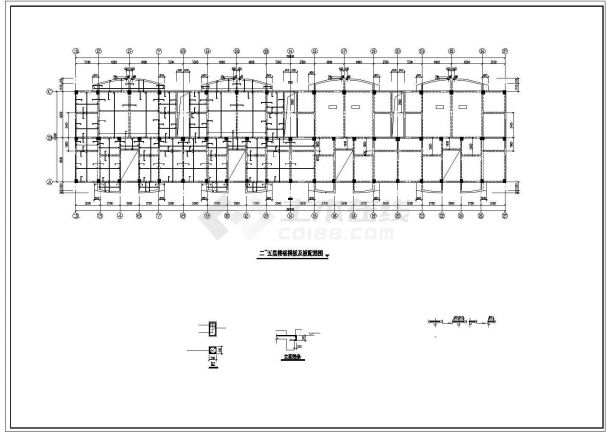 某地6层框架高档住宅楼结构施工CAD图，11张-图二