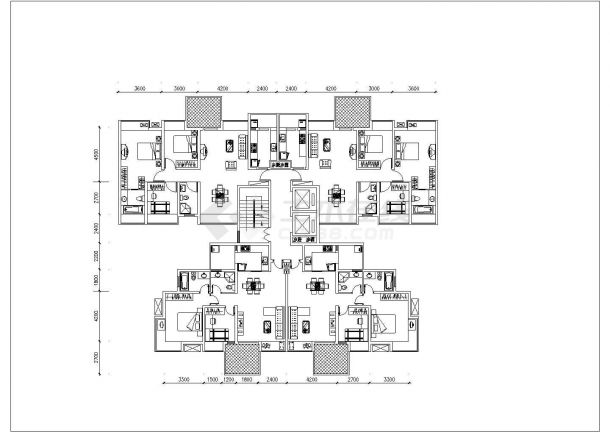 杭州市东苑阁小区经典热门的二三房平面户型设计CAD图纸（8张）-图一