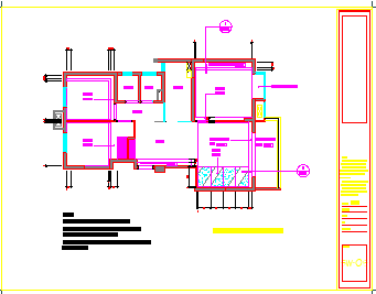 某住宅简欧风格三房装修设计cad施工图_图1