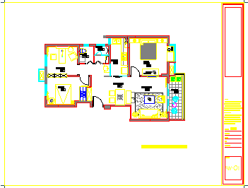 某住宅简欧风格三房装修设计cad施工图-图二