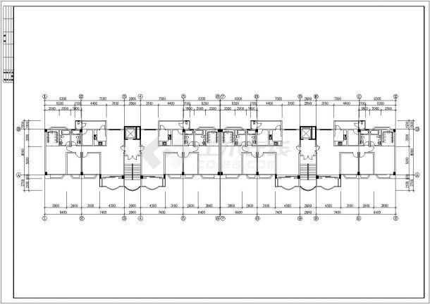 太原市锦椿花园小区住宅楼标准层平面设计CAD图纸（3张/含停车场图）-图二