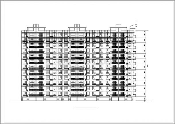 南京市仙霞花园小区12层框架结构住宅楼建筑设计CAD图纸（含架空层）-图一