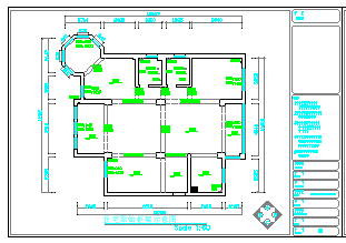 某住宅三室两厅黑白经典装修设计cad施工图（含效果）-图一
