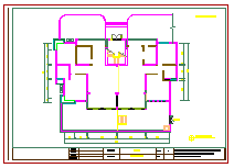 南国桃园住宅五房现代风格装修设计cad施工图_图1