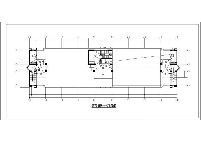 某大厦消防电气CAD平面布置参考图_图1
