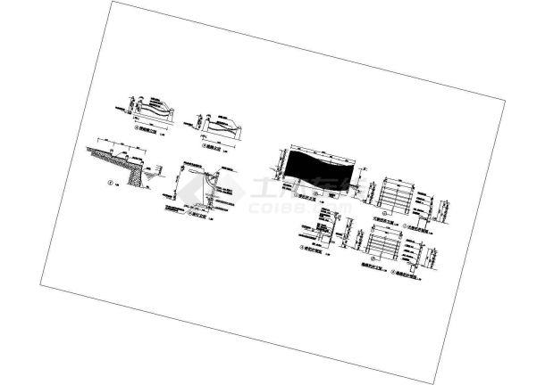 某围墙栏杆CAD施工构造全套图纸-图一