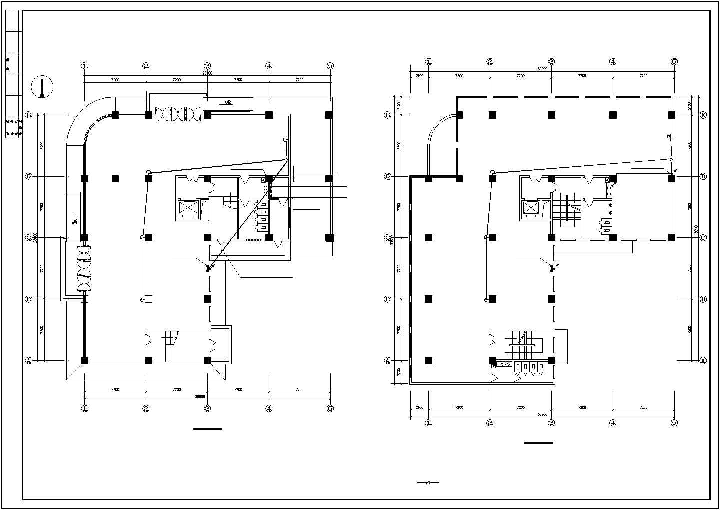 培训楼电气施工CAD图纸