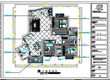 某现代三室两厅装修设计cad施工图（含效果）-图二