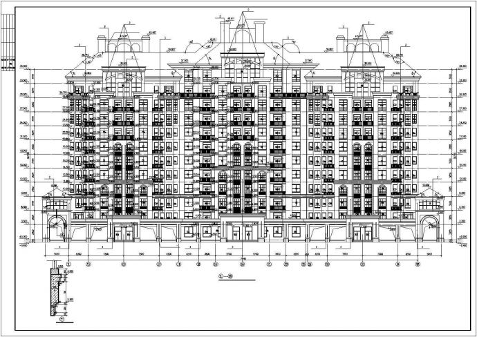 池州市秋浦花园小区1.2万平米10层框架结构住宅楼建筑设计CAD图纸_图1