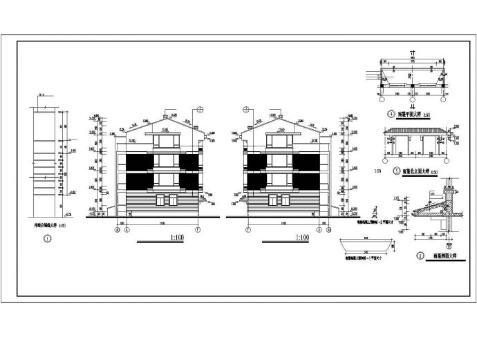 台州市芙蓉苑小区2610平米4层砖混结构住宅楼建筑设计CAD图纸_图1