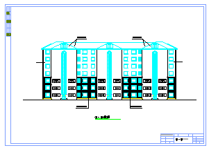 【7层】4000平米左右七层框架一字型坡屋面住宅楼cad设计图（建筑图结构图计算书）-图一