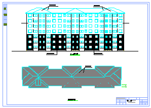 【7层】4000平米左右七层框架一字型坡屋面住宅楼cad设计图（建筑图结构图计算书）-图二