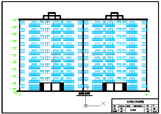【10层】9000平米左右十层框架住宅楼cad设计图（建筑图结构图计算书全套资料）-图二
