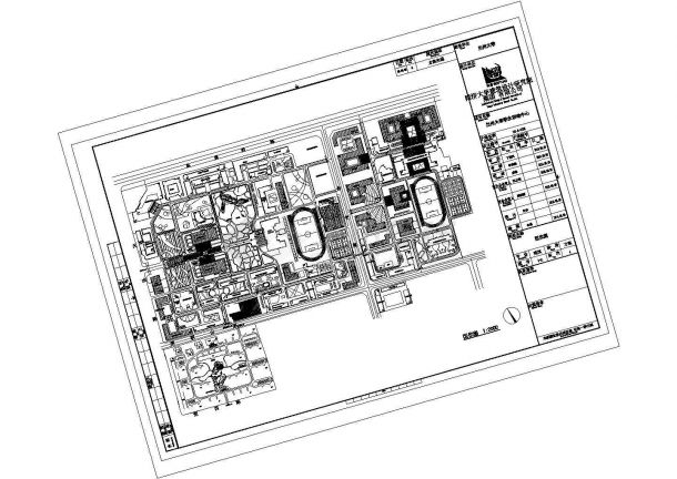 某大学生活动中心CAD大样设计完整总图-图一