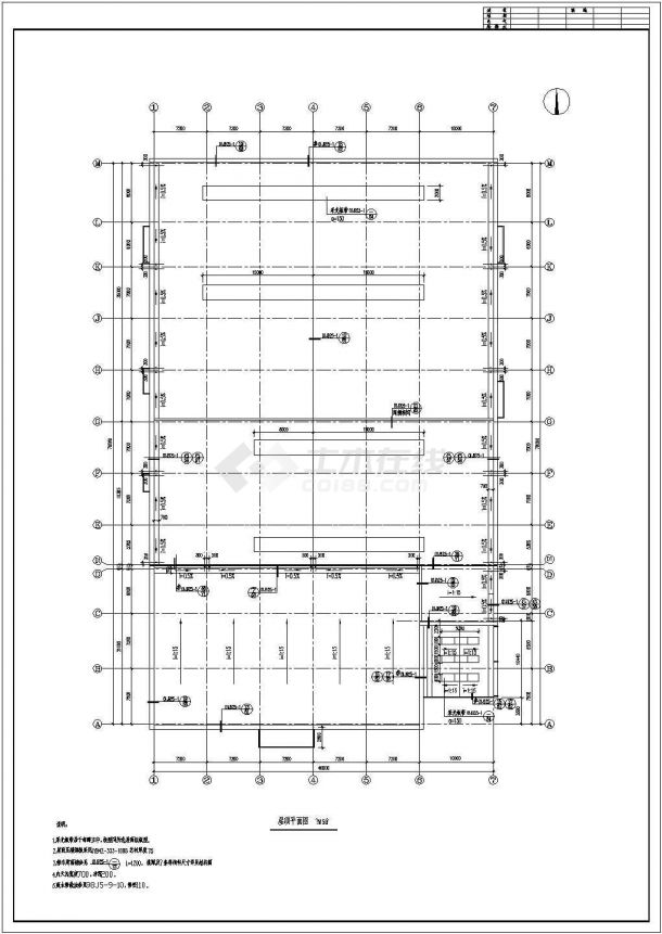某广州本田汽车展厅建筑CAD设计构造完整图-图二