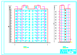 【12层】42000平米左右一字型框架住宅楼cad设计图（建筑图结构图计算书）-图二