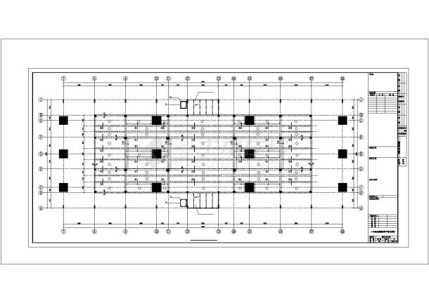 高架车站城际铁路高架车站结构施工cad图纸-图一