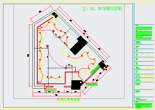 某长11.62米 宽10.11米 东今博艺展咖啡厅CAD室内设计装修图平面图_图1