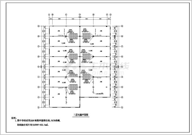 杭州市某物流中心电气剖面参考图-图二