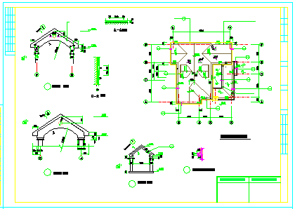 某三层独立别墅全套cad设计图(含建筑、结构、给排水、电气）_图1