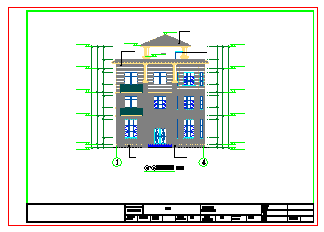 某三层别墅结构全套cad施工图带效果图