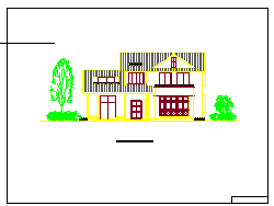 某二层别墅建筑结构设计cad施工图带效果图-图一