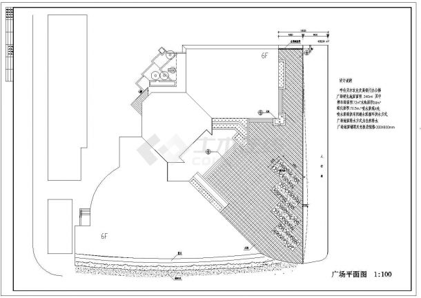 某广场规划CAD设计建筑完整总平面图-图一