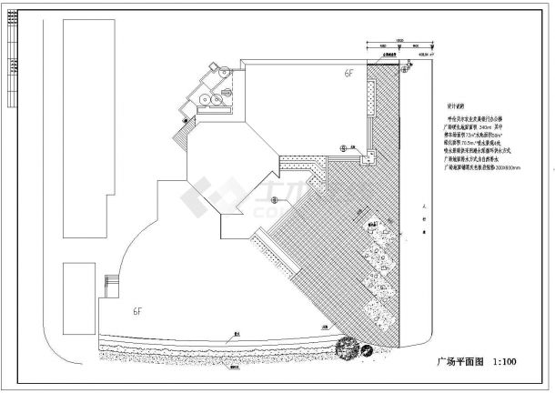某广场规划CAD设计建筑完整总平面图-图二