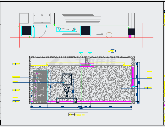 某漱芳斋茶楼大包间卫生间CAD设计节点施工图-图一