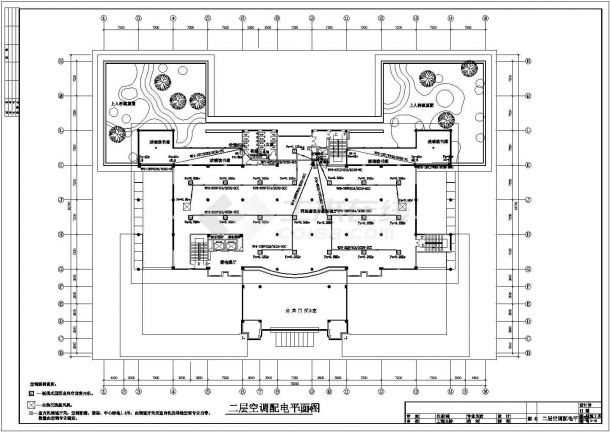 某长86.6米 宽64.9米 5层某市图书馆电气CAD施工图设计 11275平米框架结构-图二