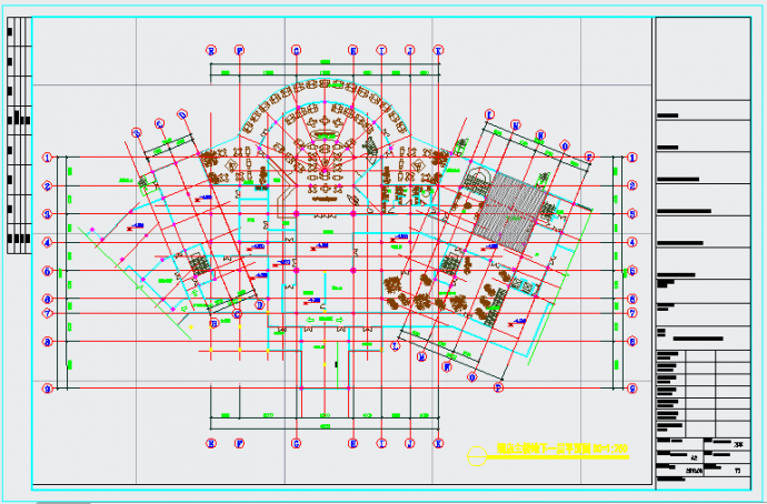 某酒店主楼CAD构造节点平立面设计_图1