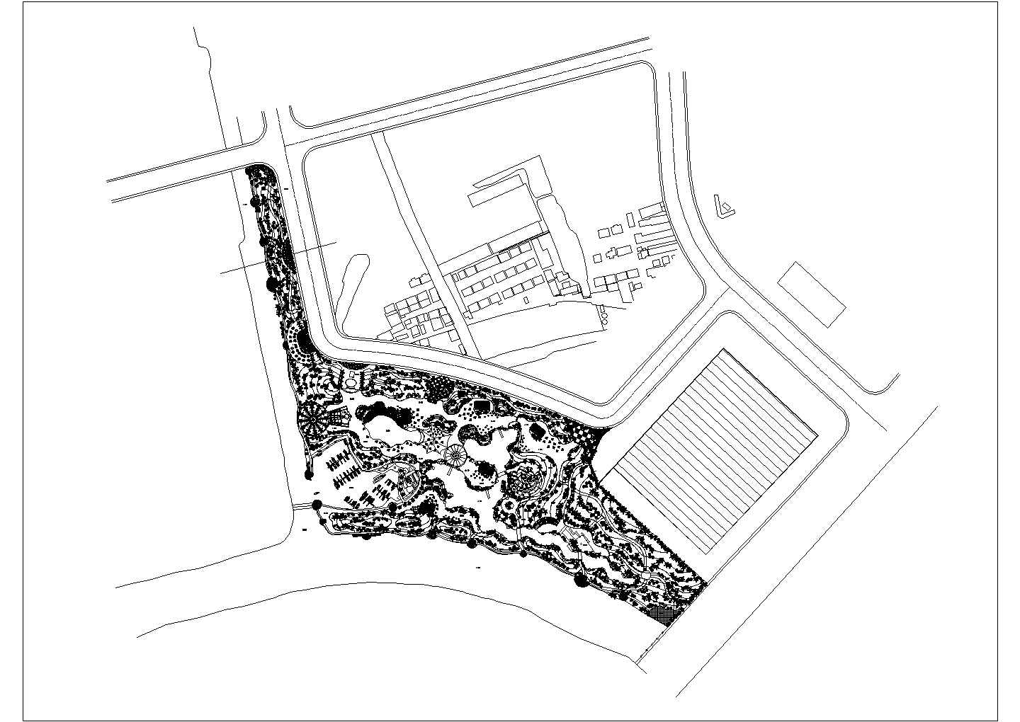 某活水公园CAD详细全套设计完整平面图