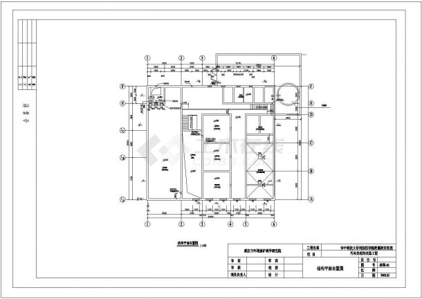 武汉某医院污水处理站改造方案成套CAD给排水设计图纸-图二