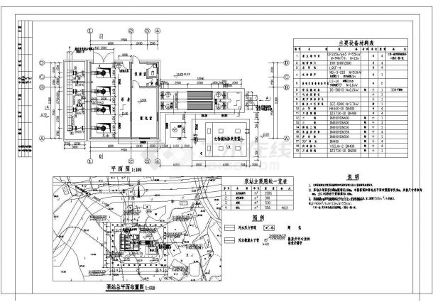 株洲某县污水处理厂CAD环保设计构造施工图纸-图二