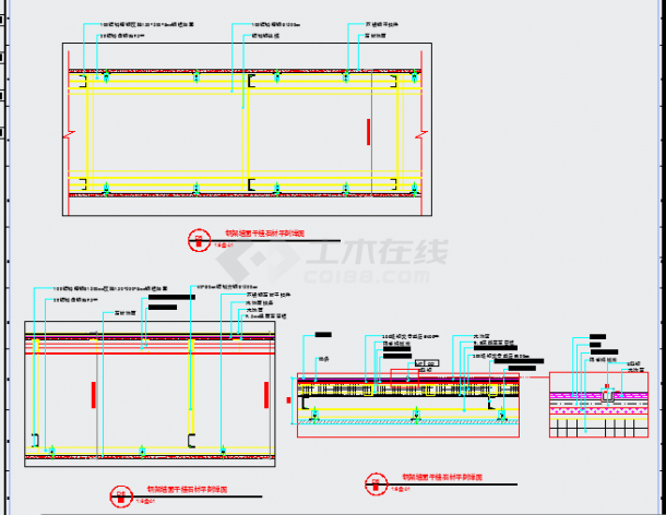 某钢架墙面干挂石材平剖CAD完整详细详图-图一