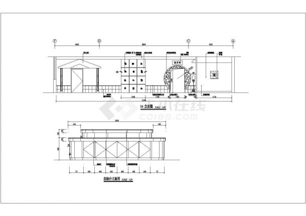  Detailed decoration drawing of a five-star club tea bar CAD interior design - Figure 1