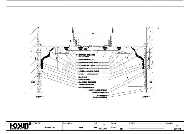 某江南沿江店一层卫生间楼梯CAD构造全套节点图-图一