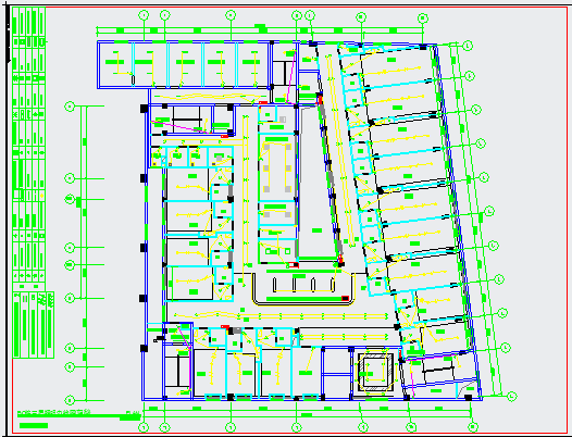 某港龙医院施工图病房层照明CAD详细节点图纸