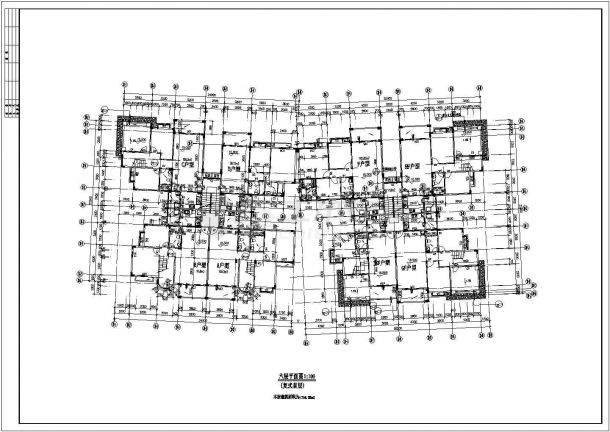 昆明市颐丰花园小区7层砖混结构住宅楼全套建筑设计CAD图纸-图一