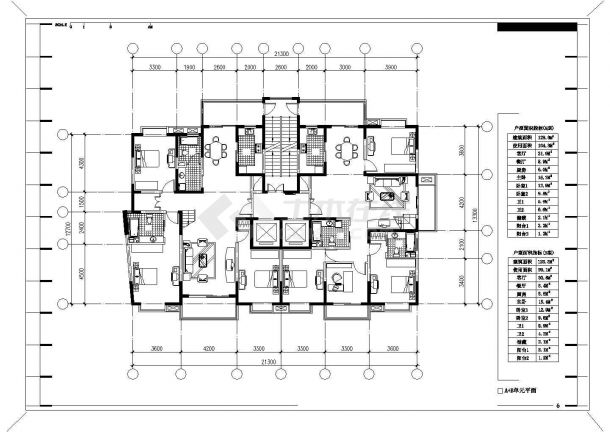 沈阳市中南小区6层砖混结构组合式住宅楼平面设计CAD图纸（含户型图）-图二