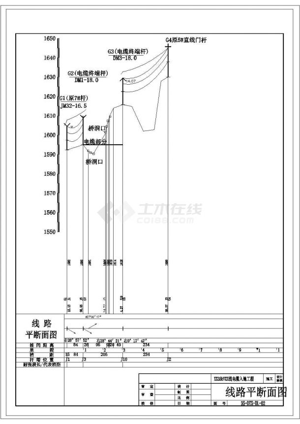 35kV送电线路工程电气施工图纸-图二