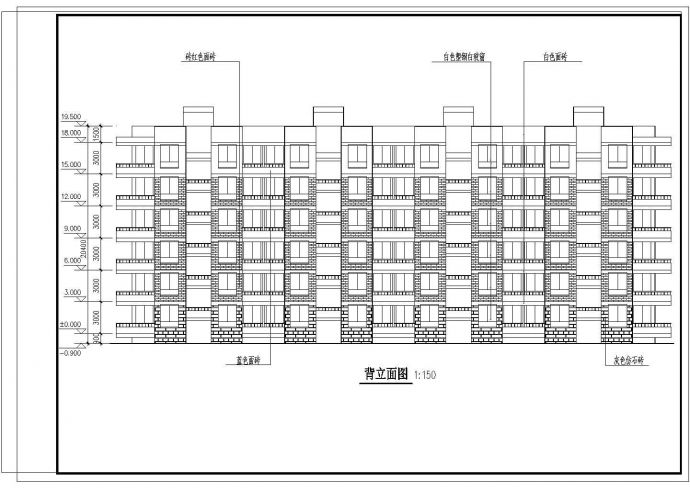 某地方研究生公寓建筑方案图_图1