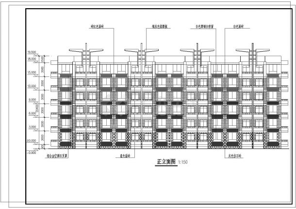 某地方研究生公寓建筑方案图-图二